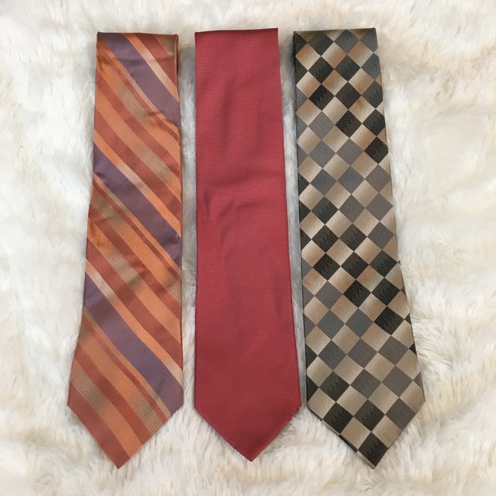 Bundle of 3 Mazzoni 100% Silk Ties